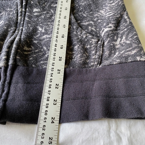 Tuff Athletics Women's Gray Patterned Full Zip Lined Hoodie Jacket Size Medium - Picture 10 of 12